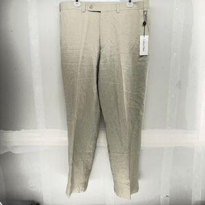 Calvin Klein Men's 36x29 100% Linen Dress Pants NWT Flat Front MSRP 149.99